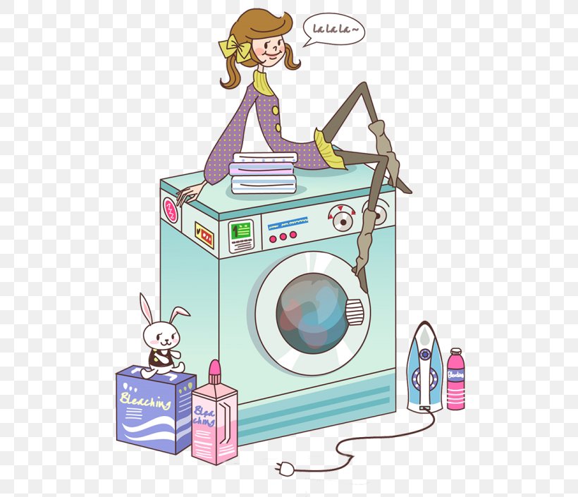 Washing Machines Clip Art Laundry Woman Photography, PNG, 500x705px, Washing Machines, Area, Art, Cartoon, Dishwasher Download Free