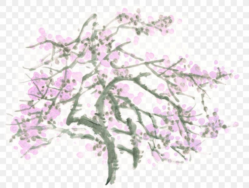 Ink Wash Painting Shan Shui Landscape Painting Chinese Painting Tree, PNG, 1000x755px, Ink Wash Painting, Art, Blossom, Branch, Cherry Blossom Download Free