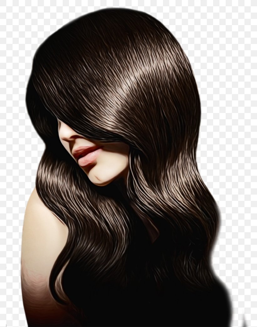 Hair Hairstyle Black Hair Chin Hair Coloring, PNG, 782x1042px, Watercolor, Beauty, Black Hair, Brown Hair, Chin Download Free
