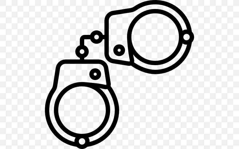 Handcuffs Drawing Police Arrest, PNG, 512x512px, Handcuffs, Arrest, Auto Part, Black And White, Drawing Download Free