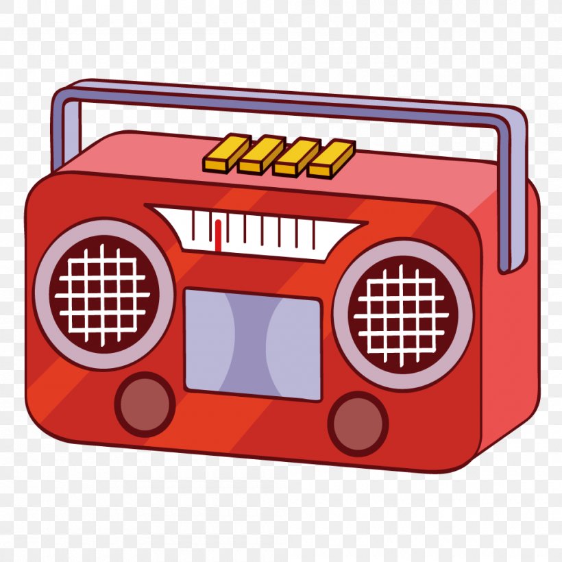 Radio Tape Recorder, PNG, 1000x1000px, Radio, Animation, Brand, Designer, Electronics Download Free