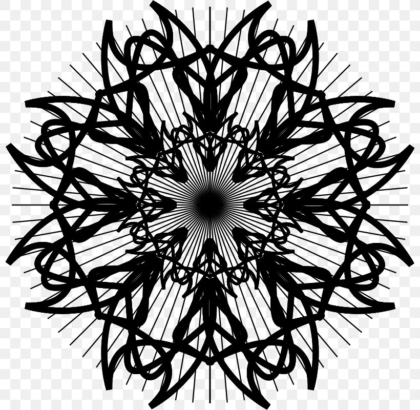 Snowflake Clip Art, PNG, 800x800px, Snowflake, Black And White, Flower, Graphic Designer, Monochrome Download Free