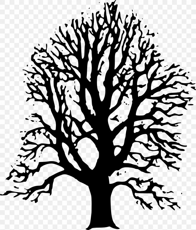 Sticker Tree Clip Art, PNG, 2043x2400px, Sticker, Artwork, Black And White, Branch, Drawing Download Free