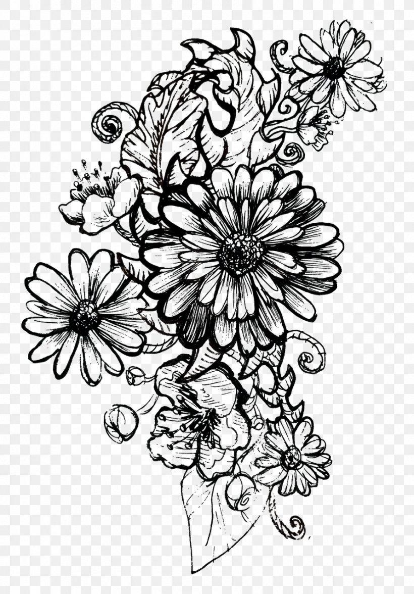 Flower Line Art, PNG, 892x1280px, Public Domain, Blackandwhite, Botany, Coloring Book, Copyright Download Free