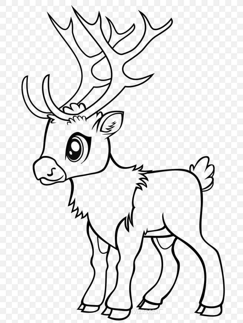 Reindeer Line Art Drawing, PNG, 733x1091px, Reindeer, Animal Figure, Antler, Art, Artist Download Free