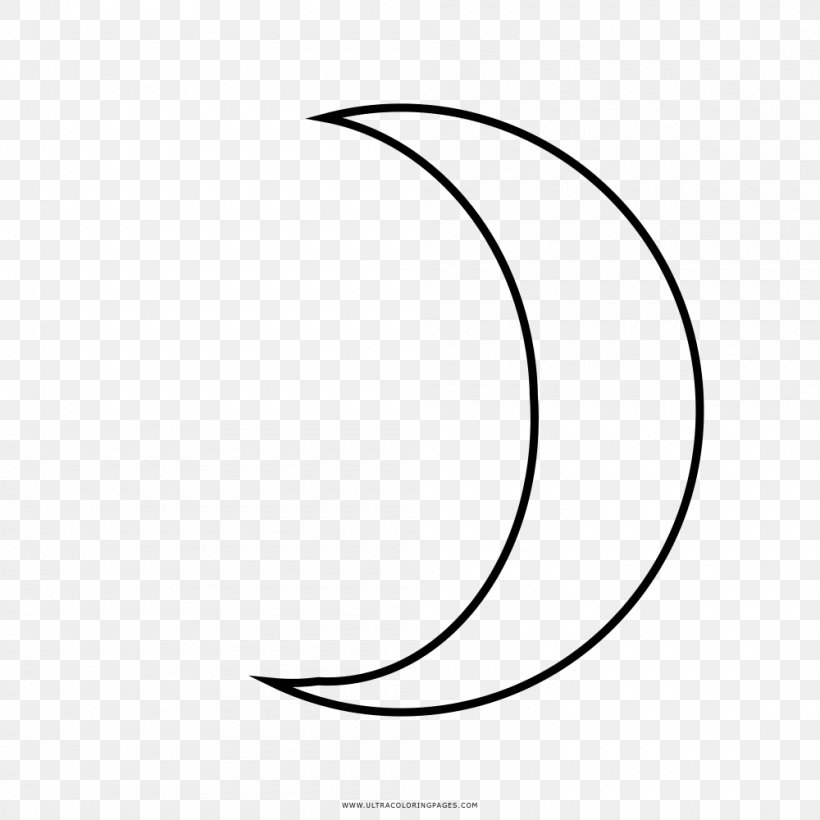 Line Art Crescent Eye White Point, PNG, 1000x1000px, Line Art, Area, Black, Black And White, Crescent Download Free