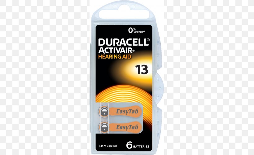 Zinc–air Battery Duracell Electric Battery Hearing Aid Rechargeable Battery, PNG, 500x500px, Duracell, Alkaline Battery, Battery Pack, Electric Battery, Electronic Device Download Free