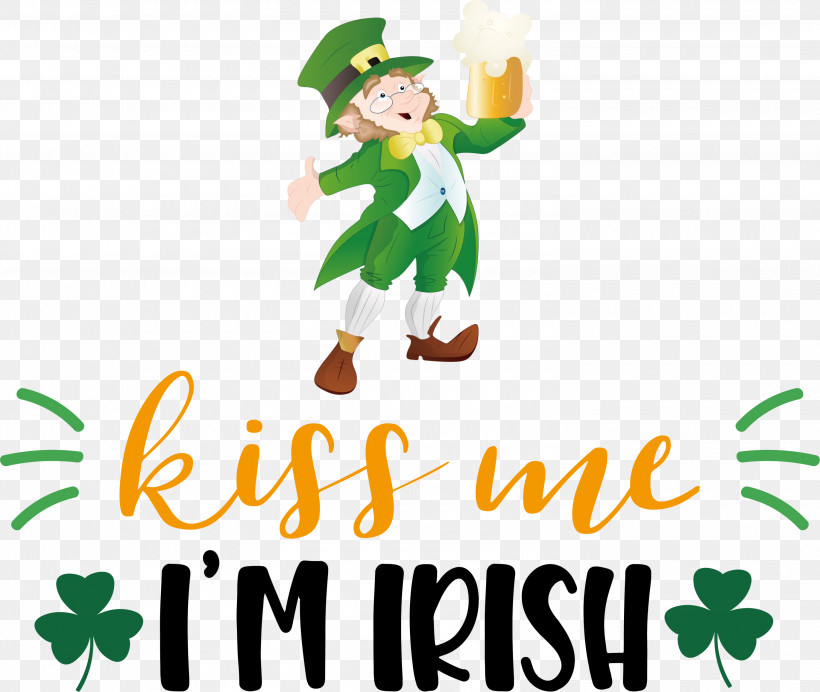 Kiss Me Irish Patricks Day, PNG, 3000x2533px, Kiss Me, Behavior, Cartoon, Character, Christmas Day Download Free