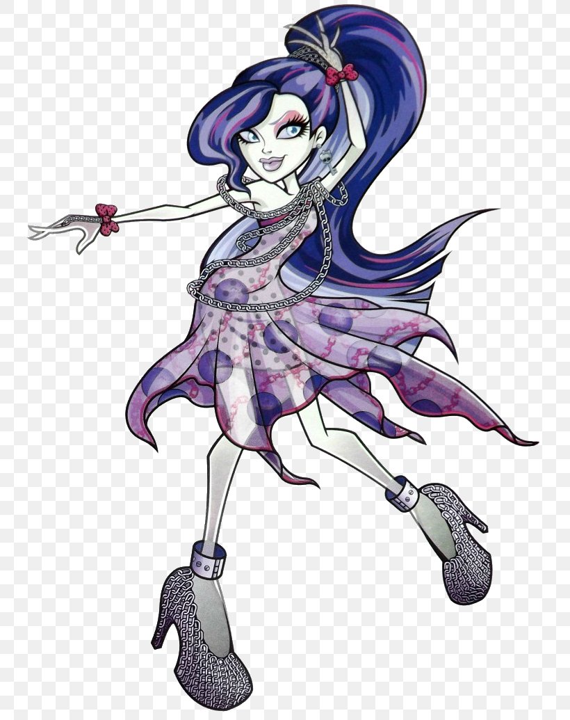 Monster High Spectra Vondergeist Daughter Of A Ghost Frankie Stein, PNG, 750x1035px, Watercolor, Cartoon, Flower, Frame, Heart Download Free