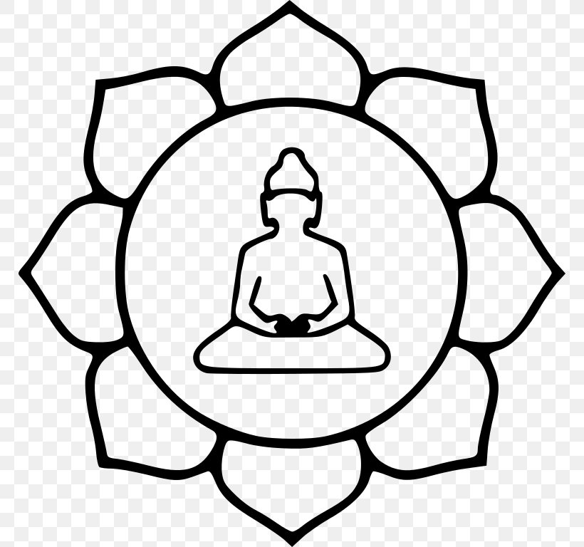 Lotus Sutra Buddhism Lotus Position Buddhist Symbolism Padma, PNG, 768x768px, Lotus Sutra, Area, Art, Artwork, Black And White Download Free