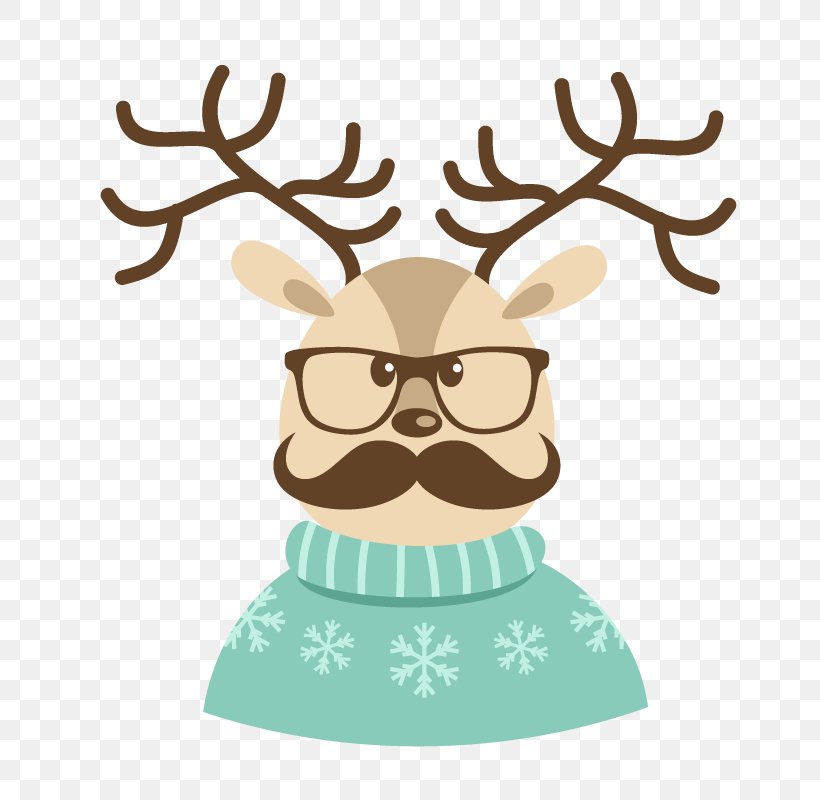 Santa Claus Reindeer Christmas Card Hipster, PNG, 800x800px, Santa Claus, Antler, Christmas, Christmas Card, Christmas Lights Download Free