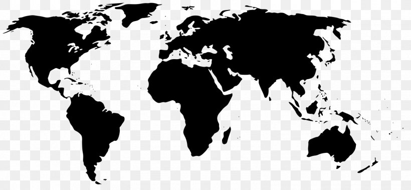 World Map Blank Map, PNG, 1603x742px, World, Black, Black And White, Blank Map, Cattle Like Mammal Download Free