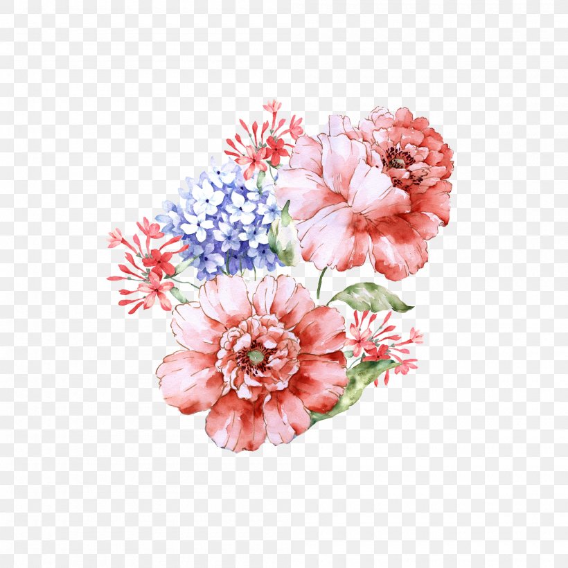 Flower Watercolor Painting Wallpaper, PNG, 2000x2000px, Flower, Art, Artificial Flower, Botanical Illustration, Cut Flowers Download Free