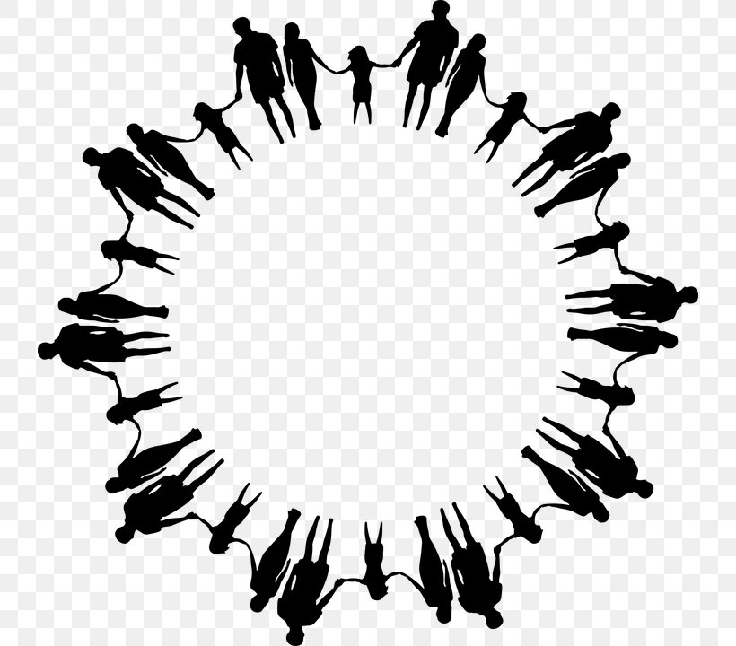 Circle Holding Hands Clip Art, PNG, 736x720px, Holding Hands, Black, Black And White, Hand, Homo Sapiens Download Free