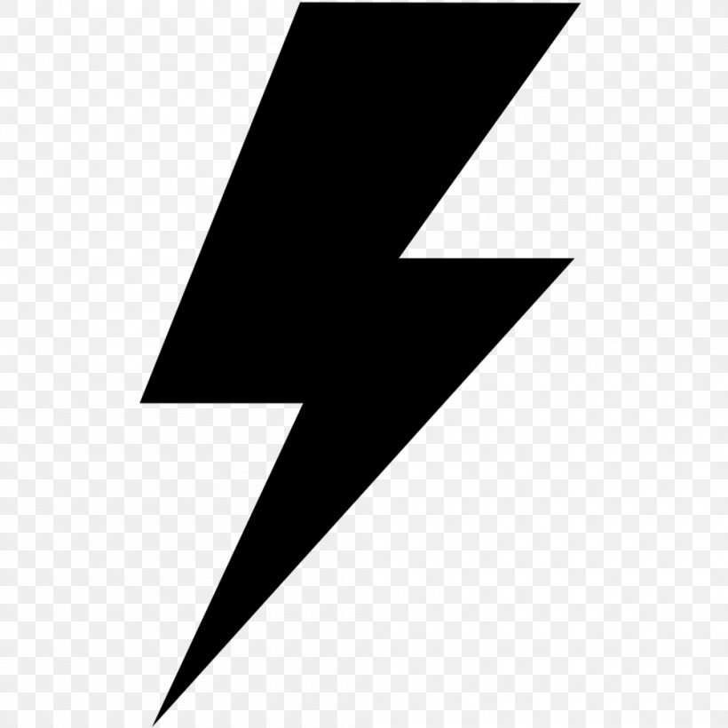Symbol Lightning Clip Art, PNG, 1000x1000px, Symbol, Black, Black And White, Brand, Electricity Download Free