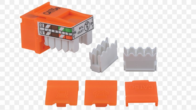 Electrical Connector Plastic Punch-down Block Twisted Pair, PNG, 1600x900px, Electrical Connector, Category 5 Cable, Electronic Component, Orange, Plastic Download Free