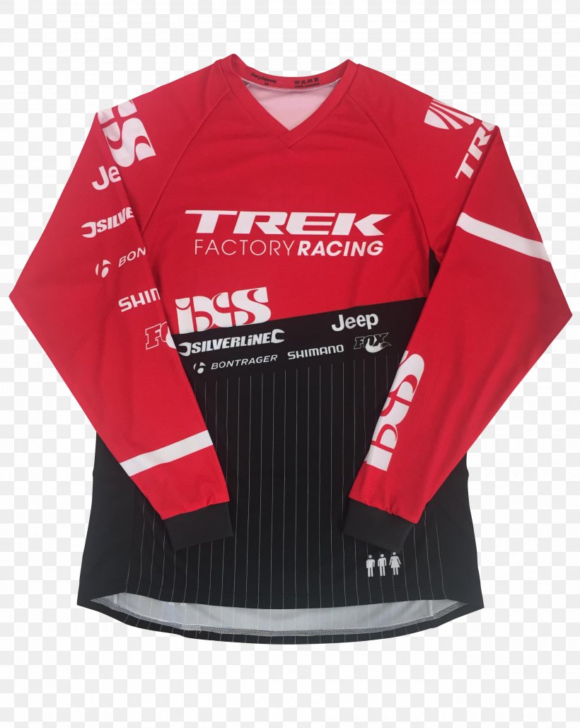 Jersey T-shirt Trek Factory Racing Downhill Mountain Biking Team, PNG, 2600x3264px, Jersey, Active Shirt, Brand, Cycling Jersey, Downhill Mountain Biking Download Free