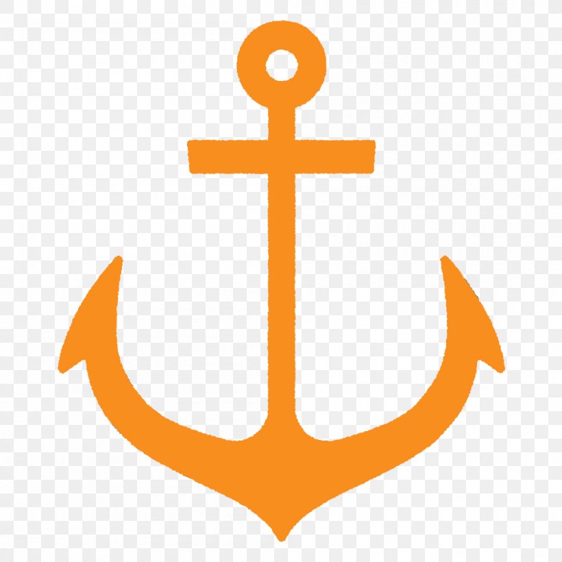 Vector Graphics Clip Art Anchor Illustration Boating, PNG, 1000x1000px, Anchor, Anchors Aweigh, Boat, Boating, Orange Download Free