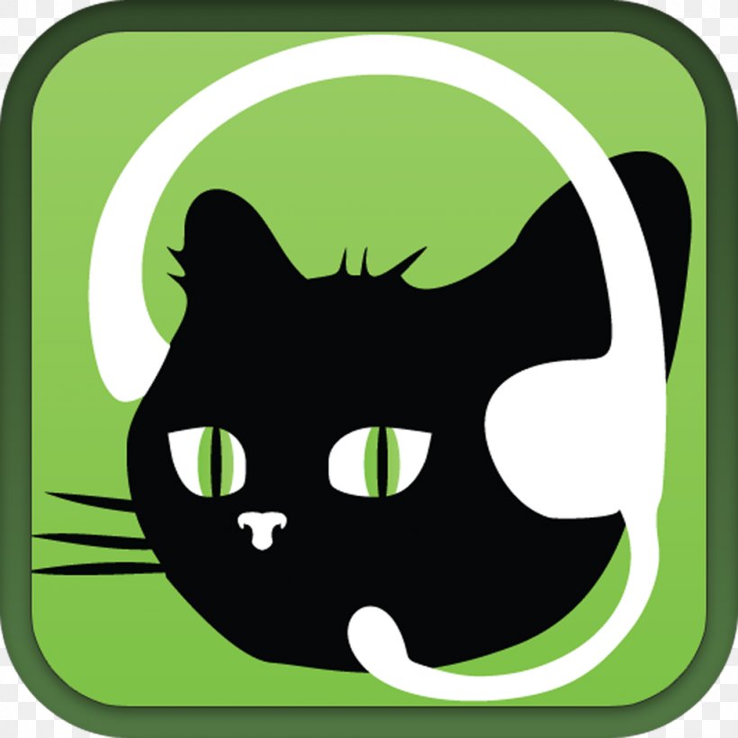 Whiskers Black Cat Meow Clip Art, PNG, 1024x1024px, Whiskers, App Store, Black, Black Cat, Carnivoran Download Free
