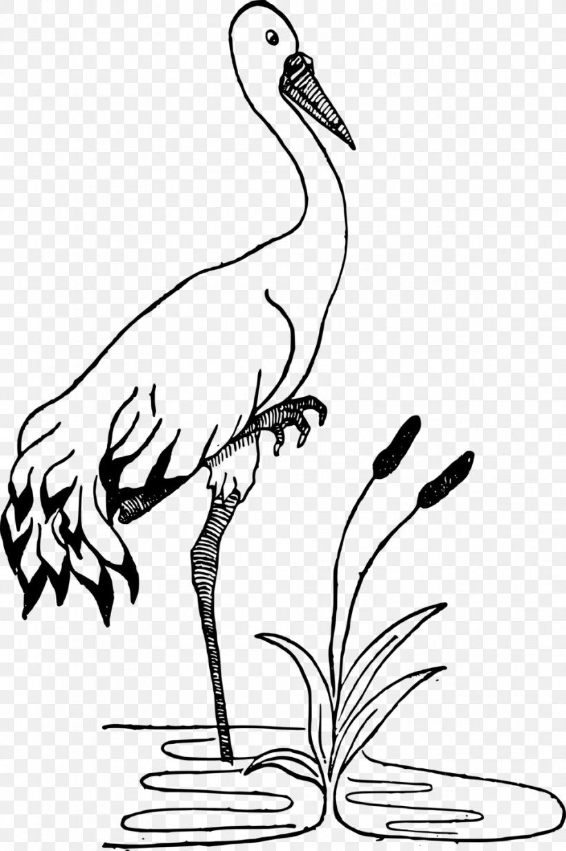 Crane Black And White Drawing Clip Art, PNG, 958x1441px, Crane, Artwork, Beak, Bird, Black And White Download Free