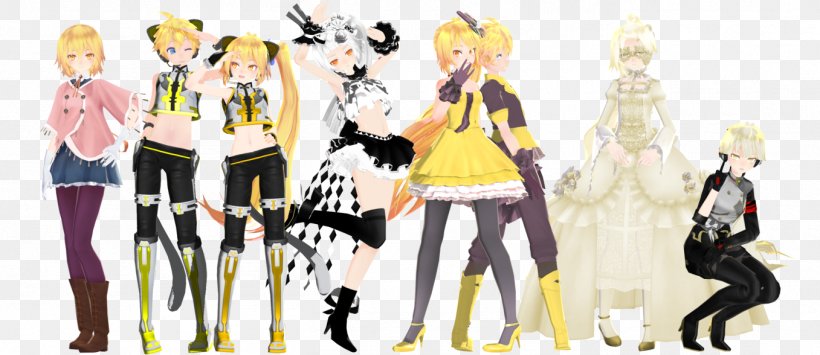 Kagamine Rin/Len Model MikuMikuDance Fashion Image, PNG, 1357x588px, Watercolor, Cartoon, Flower, Frame, Heart Download Free