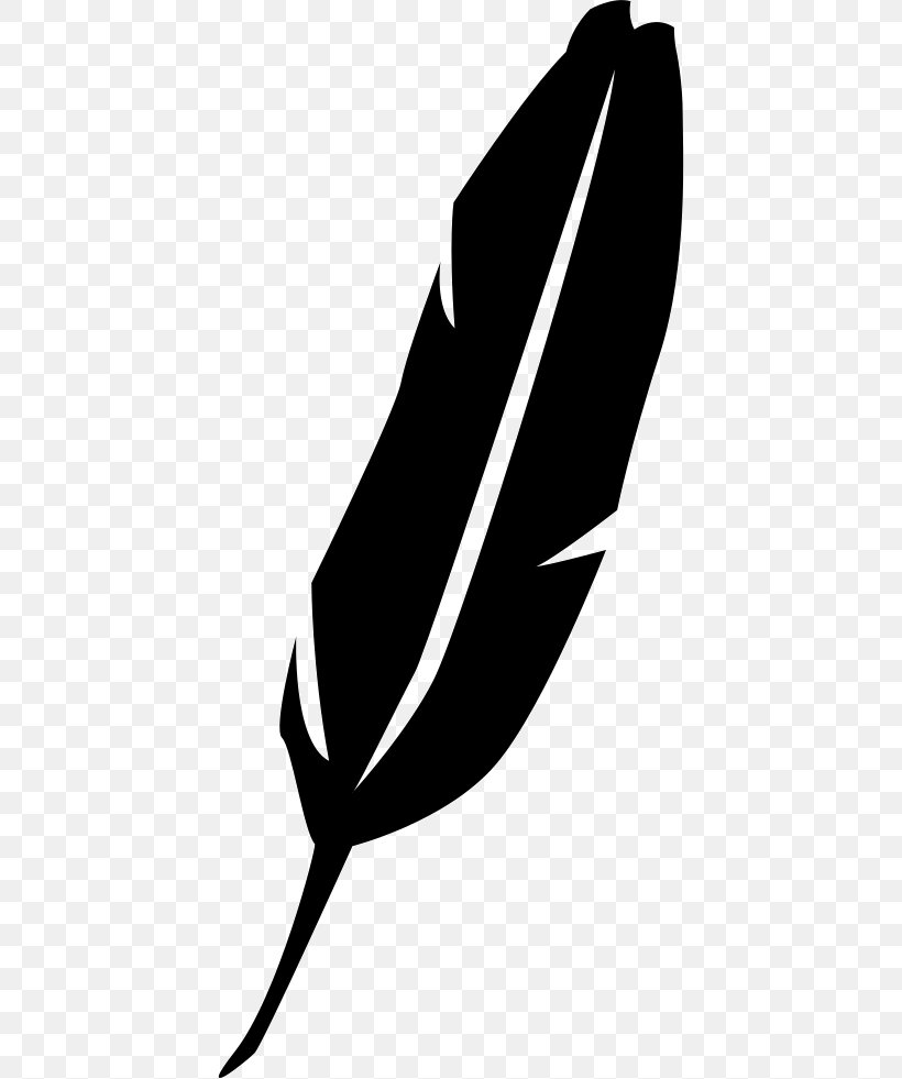 Bird Feather Shape Clip Art, PNG, 424x981px, Bird, Autocad Dxf, Black And White, Calligraphy, Feather Download Free