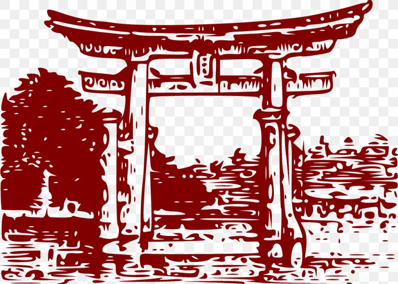 Itsukushima Shrine Shinto Shrine Torii Clip Art, PNG, 1275x911px, Itsukushima Shrine, Black And White, Brand, Cartoon, Itsukushima Download Free
