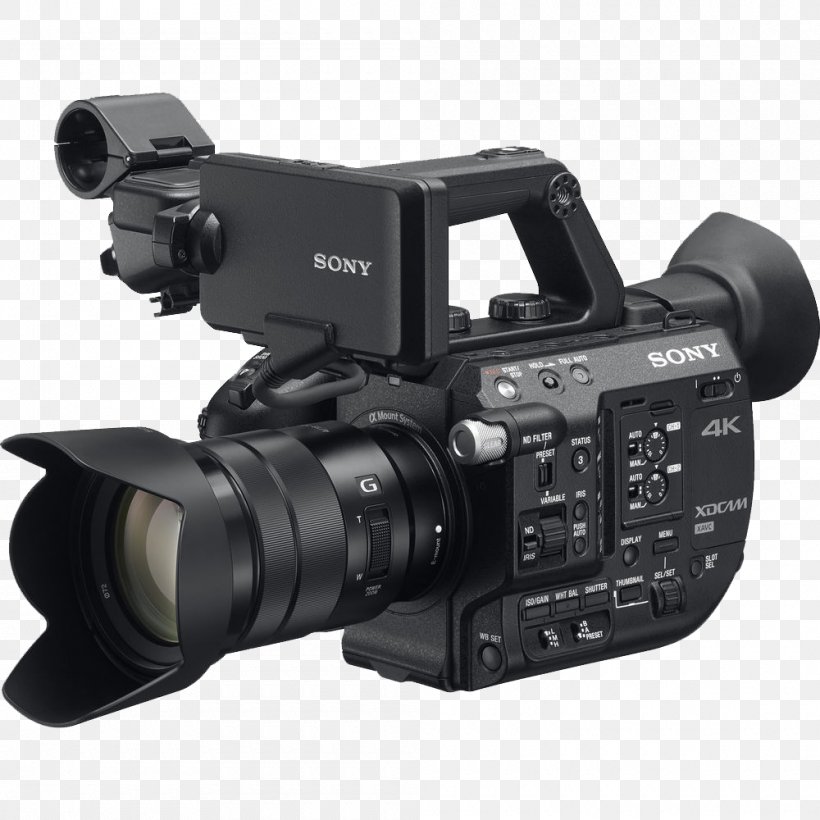 Super 35 Sony XDCAM PXW-FS5 Camera Sony α, PNG, 1000x1000px, 4k Resolution, Super 35, Active Pixel Sensor, Apsc, Camera Download Free