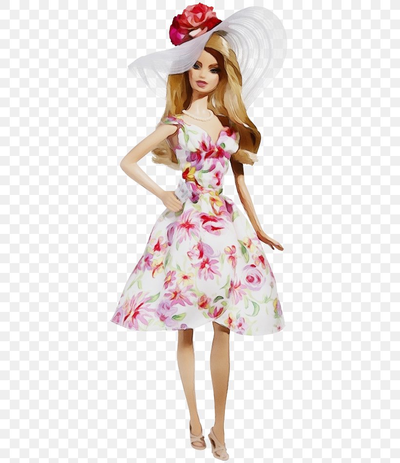 Barbie Cartoon, PNG, 640x950px, 2009 Kentucky Derby, Watercolor, Barbie, Barbie Fashionistas Ken Doll, Clothing Download Free
