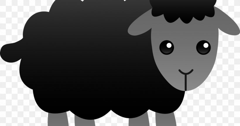Black Sheep Goat Clip Art, PNG, 1200x630px, Sheep, Baa Baa Black Sheep, Black, Black And White, Black Sheep Download Free