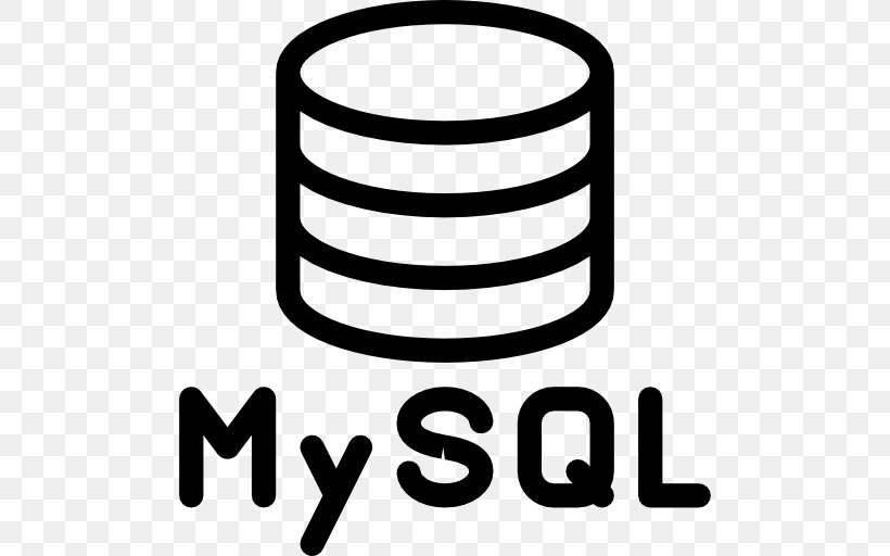 MySQL Database, PNG, 512x512px, Mysql, Area, Black And White, Brand, Data Download Free