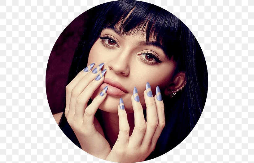 Kylie Jenner Nail Polish Nail Art Fashion, PNG, 525x525px, Kylie Jenner, Beauty, Black Hair, Brown Hair, Cheek Download Free