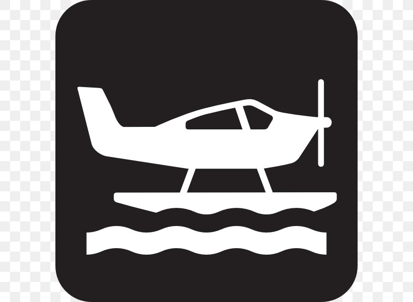 Airplane Seaplane Floatplane Clip Art, PNG, 600x600px, Airplane, Aircraft, Automotive Design, Black And White, Cartoon Download Free