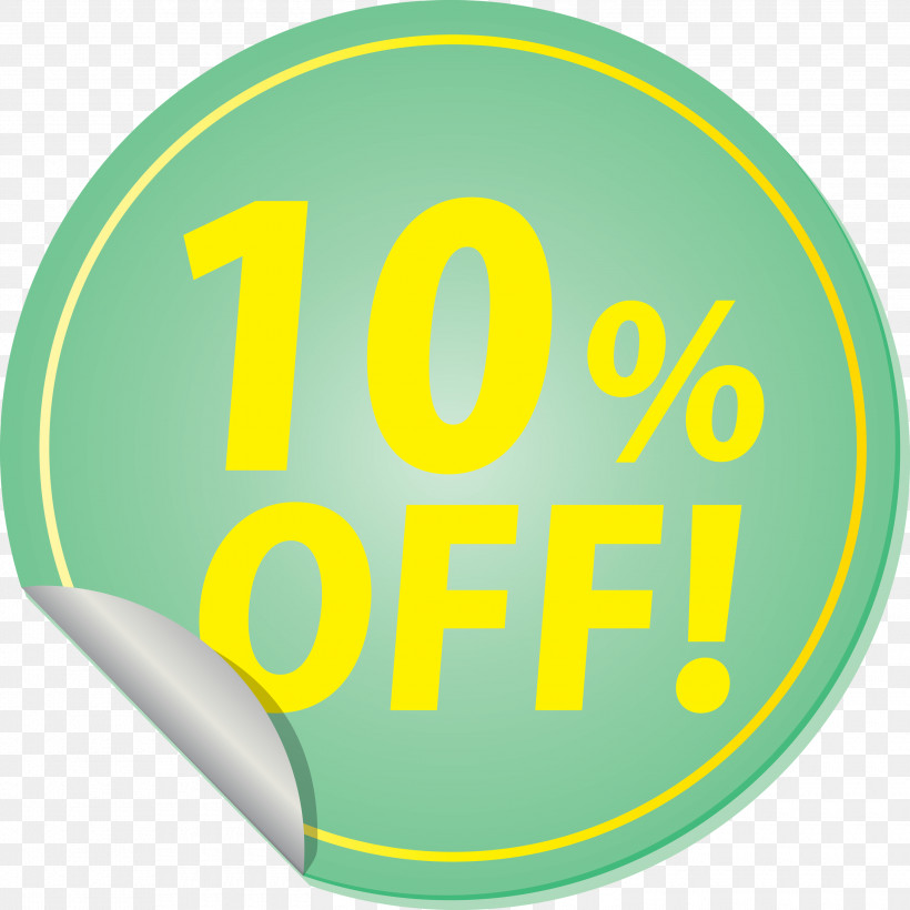 Discount Tag With 10% Off Discount Tag Discount Label, PNG, 3000x3000px, Discount Tag With 10 Off, Analytic Trigonometry And Conic Sections, Area, Circle, Discount Label Download Free