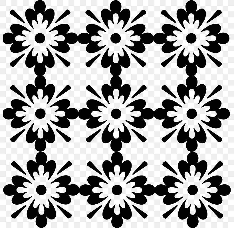 Black And White Floral Design Clip Art, PNG, 800x800px, Black And White, Art, Black, Dahlia, Drawing Download Free
