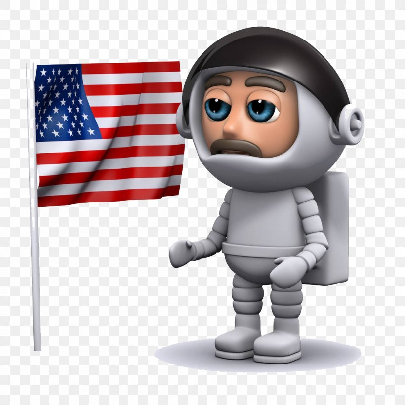 United States Astronaut Flag Illustration, PNG, 1000x1000px, United States, Astronaut, Figurine, Flag, Flag Of The United States Download Free