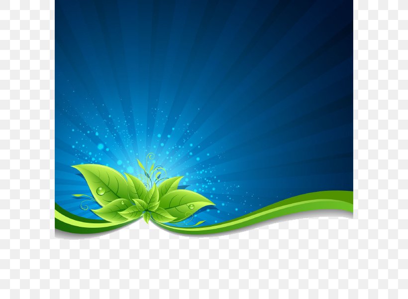 Green Leaf Blue Illustration, PNG, 600x600px, Green, Blue, Color, Ecology, Electric Blue Download Free