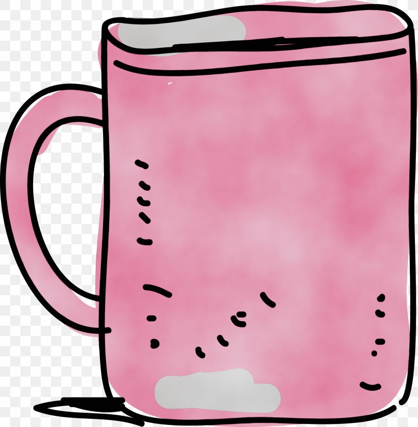 Mug Pink M Meter, PNG, 2930x3000px, Watercolor, Meter, Mug, Paint, Pink M Download Free