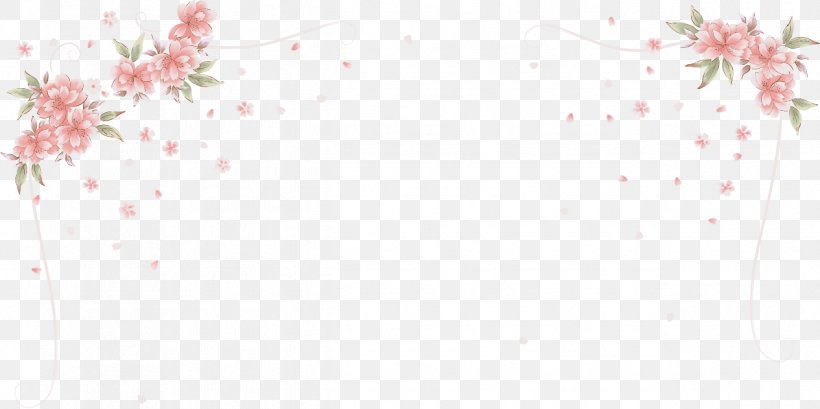 Vector Hand-painted Floral Border, PNG, 1265x631px, Motif, Area, Floral Design, Flower, Heart Download Free