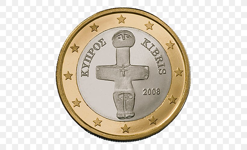 Cyprus 1 Euro Coin Euro Coins Pound Sterling, PNG, 500x500px, 1 Euro Coin, 2 Euro Coin, 5 Cent Euro Coin, Cyprus, Banknote Download Free