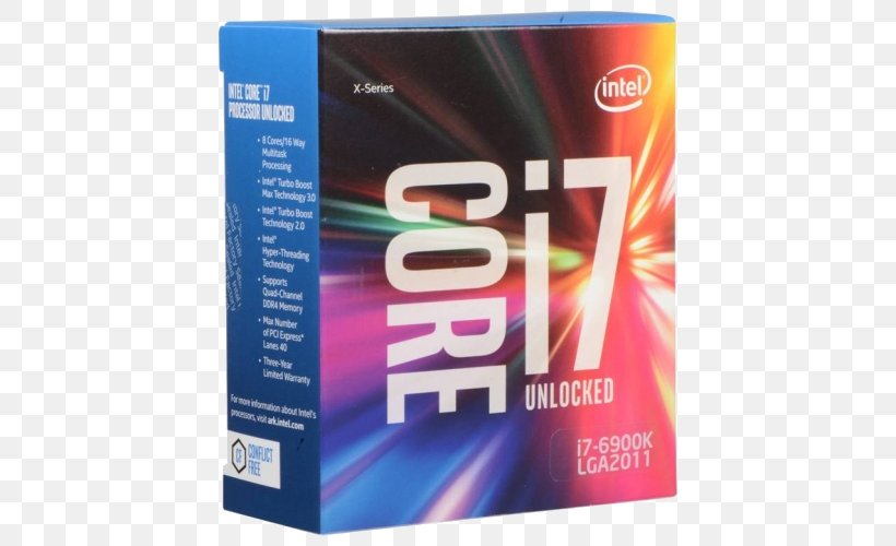 Intel Core I7-6900K Intel Core I7-6800K Central Processing Unit, PNG, 500x500px, Intel, Brand, Broadwell, Central Processing Unit, Intel Core Download Free