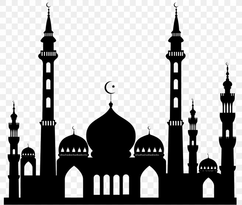 Mosque Islam Clip Art, PNG, 1203x1024px, Mosque, Arch, Black And White, Building, Byzantine Architecture Download Free