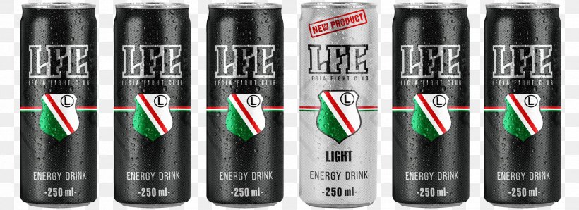 Energy Drink Legia Fight Club Warsaw Sports Group Open Fizzy Drinks Legia Warsaw, PNG, 1920x700px, Energy Drink, Aluminum Can, Bottle, Cocktail, Drink Download Free