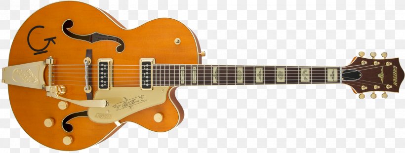 Gretsch 6120 Semi-acoustic Guitar Bigsby Vibrato Tailpiece, PNG, 2400x909px, Gretsch, Acoustic Electric Guitar, Acoustic Guitar, Archtop Guitar, Bass Guitar Download Free