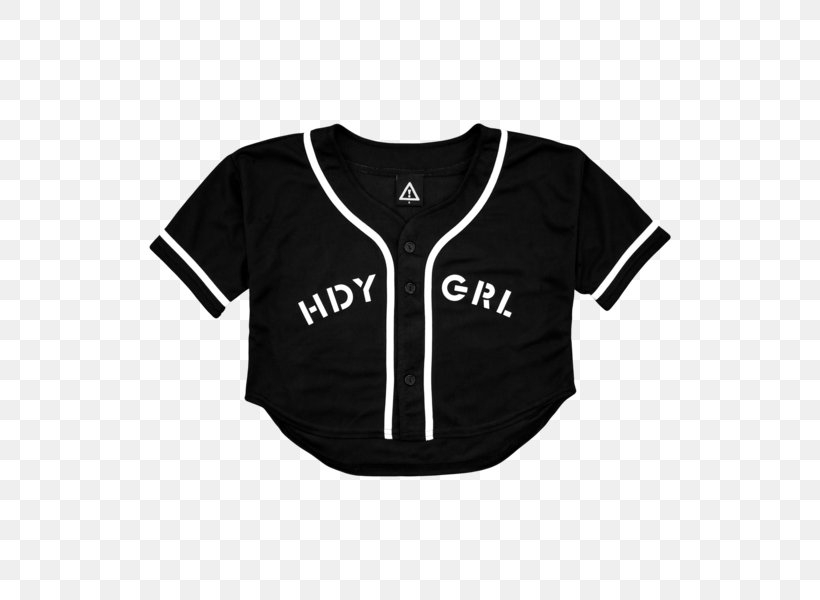 Jersey T-shirt Hoodie Crop Top, PNG, 600x600px, Jersey, Adidas, Baseball Uniform, Black, Brand Download Free