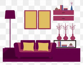 Rectangle Room - Violet Clip Art Magenta Pink Furniture PNG