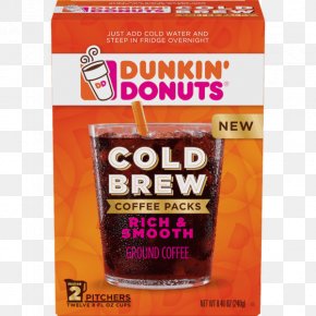 Coffee - Iced Coffee Cold Brew Brewed Coffee Dunkin' Donuts PNG