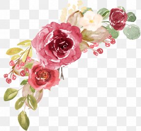 Painted Flowers Clipart - Watercolor Painting Clip Art Flower PNG