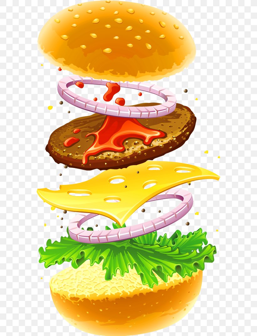 Hamburger Veggie Burger Fast Food Cheeseburger French Fries, PNG, 586x1072px, Hamburger, Cheeseburger, Cuisine, Dish, Fast Food Download Free