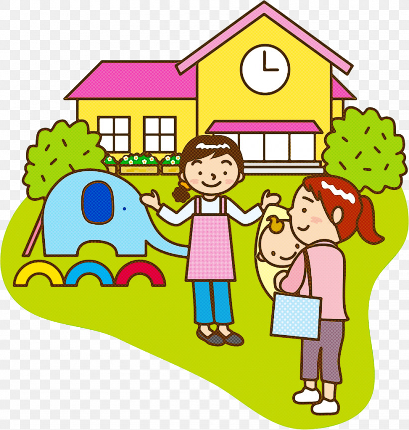 Playground Cartoon Recreation Playhouse Happiness, PNG, 975x1024px, Playground, Behavior, Cartoon, Happiness, Human Download Free